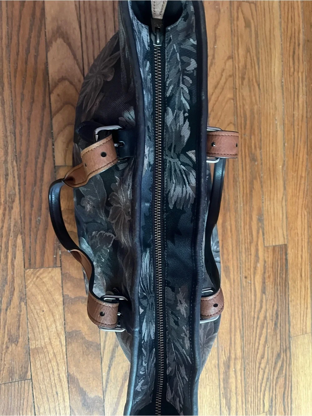 Coach leather and canvas tote